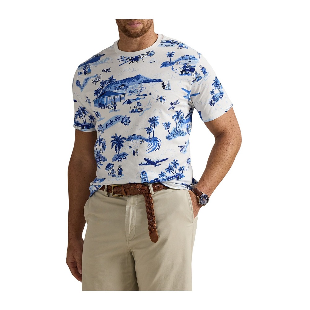 Polo Ralph Lauren Bear Jersey T-Shirt top Size 2XLT aloha palm beach‎ vacation